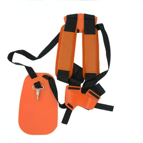 Planet Gates Orange Double Shoulder Labor-Saving Harness Strap for Lawn Mowers - Adjustable Grass Trimmer Belt for Maximum Comfort!