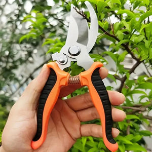Planet Gates Orange Garden Pruning Shears Fruit Tree Flower Pruning Scissors Multifunctional Stainless Steel Branch Shears Household Garden Supplies