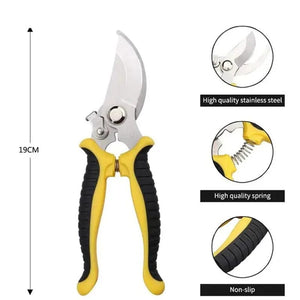 Planet Gates Orange Garden Pruning Shears Fruit Tree Flower Pruning Scissors Multifunctional Stainless Steel Branch Shears Household Garden Supplies