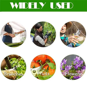 Planet Gates Orange Garden Pruning Shears Fruit Tree Flower Pruning Scissors Multifunctional Stainless Steel Branch Shears Household Garden Supplies