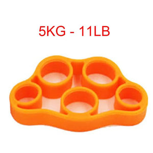 Planet Gates Orange Hand Gripper Silicone Finger Expander Exercise Hand Grip Wrist Strength Trainer Finger Exerciser Resistance Bands Fitness