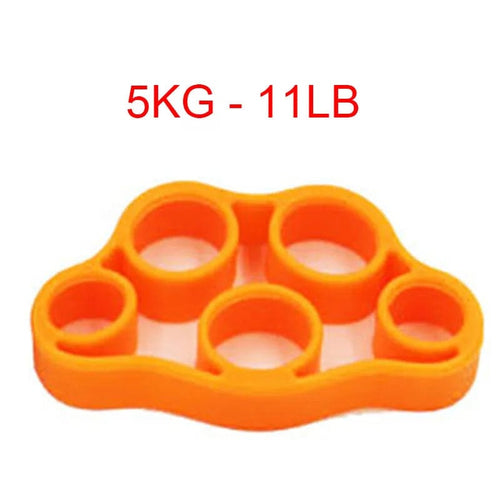 Planet Gates Orange Hand Gripper Silicone Finger Expander Exercise Hand Grip Wrist Strength Trainer Finger Exerciser Resistance Bands Fitness