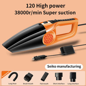 Planet Gates Orange In-car Vehicle Household Indoor Large Vacuum Cleaner Power Large Suction Strong Vacuum Vehicle Small Vehicle Vacuum Cleaner Dry-wet Dual-use