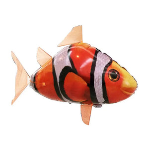 Planet Gates Orange Inflatable Remote Control Shark Toys Air Swimming RC Animal Radio Fly Balloons Clown Fish Animals Novel Toy For Children Boys