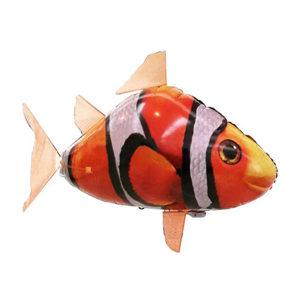 Planet Gates Orange Inflatable Remote Control Shark Toys Air Swimming RC Animal Radio Fly Balloons Clown Fish Animals Novel Toy For Children Boys