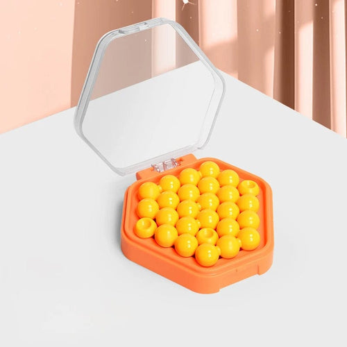 Planet Gates orange IQ Mini Bead Board Game Educational Learning Pocket Game Toys Stress Reducing Toys Self-Created Challenges Logic Game 7 to Adult