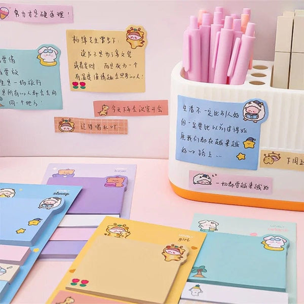 Planet Gates Orange Kawaii Paper Sticky Notes Creative Notepad Memo Pads Office School Stationery Adhesive Stickers Posted it Sticky Note Pads