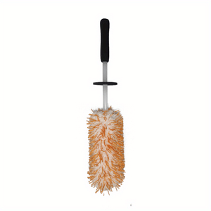 Planet Gates Orange Premium Car Wheel Brush - Non-Slip Handle & Easy Cleaning for Rims & Spokes - Car Accessories