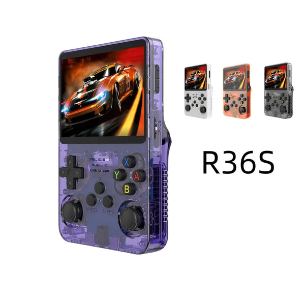 Planet Gates Orange R36S Retro Handheld Video Game Console Linux System 3.5 Inch IPS Screen Portable Pocket Video Player 128G RG35S Plus