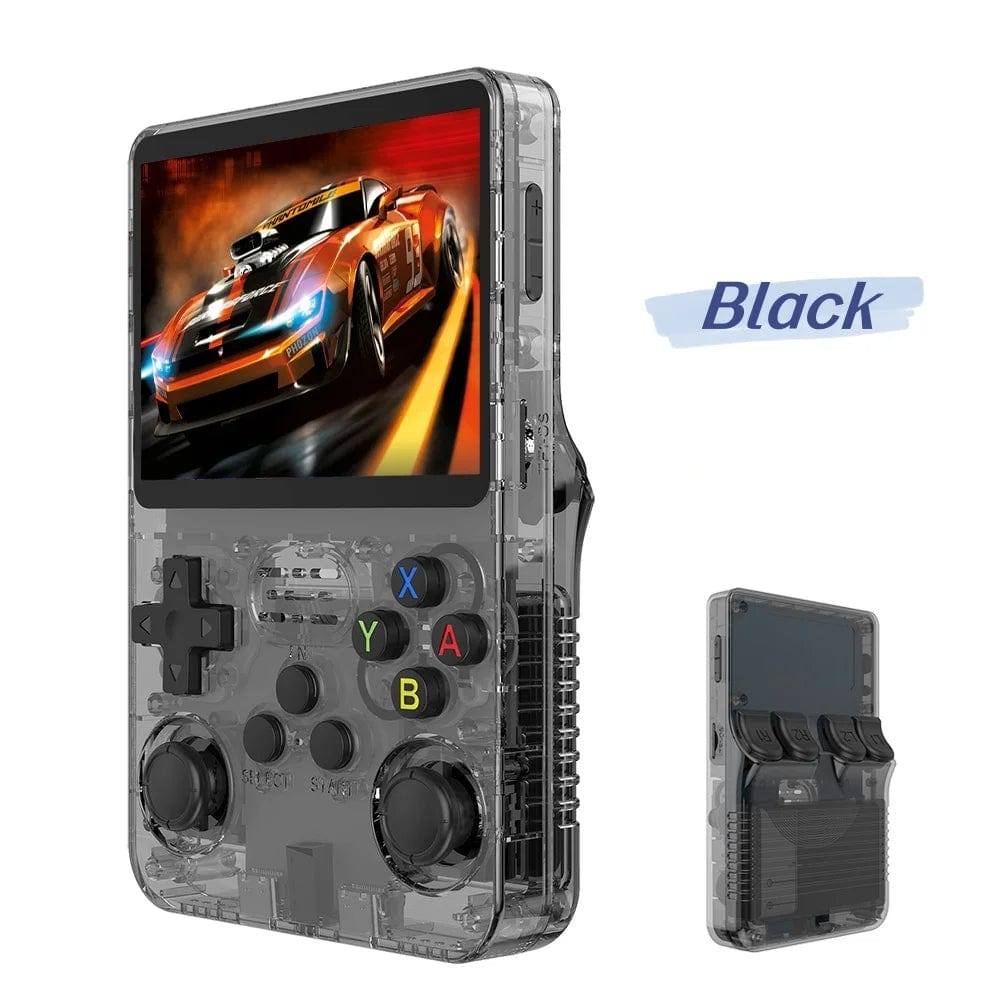 Planet Gates Orange R36S Retro Handheld Video Game Console Linux System 3.5 Inch IPS Screen Portable Pocket Video Player 128G RG35S Plus