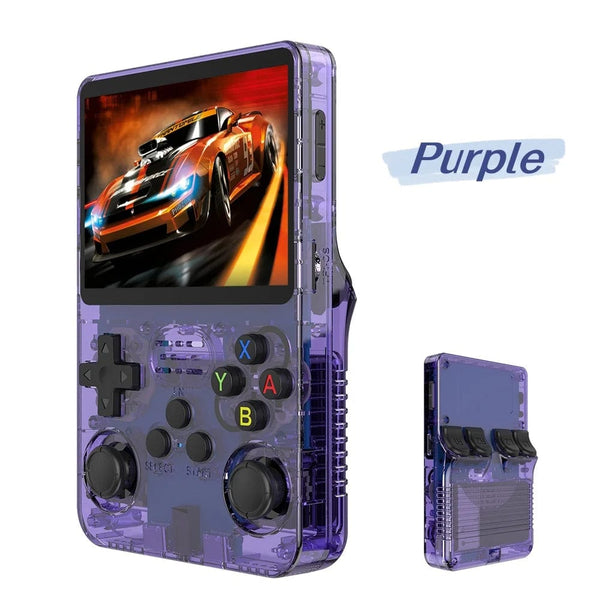 Planet Gates Orange R36S Retro Handheld Video Game Console Linux System 3.5 Inch IPS Screen Portable Pocket Video Player 128G RG35S Plus