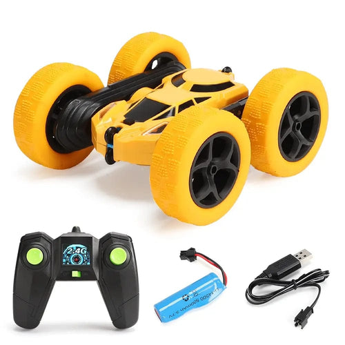 Planet Gates Orange Rc Stunt Car RC Stunt Car Children Double Sided Flip 2.4G Remote Control 360 Deree Rotation Off Road Drift RC Car Gifts For Kids Adults Boys