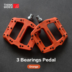 Planet Gates Orange / Russian Federation ThinkRider Flat Bike Pedals MTB Road 3 Sealed Bearings Bicycle Pedals Mountain Pedals Wide Platform Bicicleta Accessories