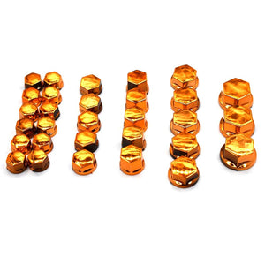 Planet Gates Orange Universal 30PCS motorcycle modeling plating nut decorative screw cap For Yamaha FZ1 FAZER FZ6 FZ6R FZ8 XJ6 MT01 MT03 MT-07 MT-09