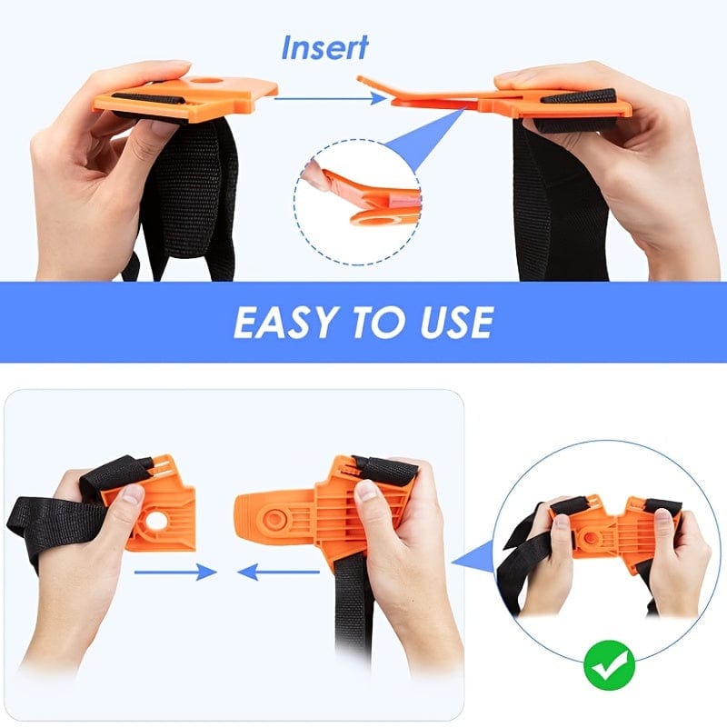 Planet Gates Orange Upgrade Your Lawn Care with this Adjustable Double Shoulder Mower Nylon Belt - Orange Black