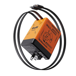 Planet Gates Orange US XIAOMI GaN Charger Compatible with 120W Fast Charger Retractable Type-C ligting Cable Portable Adapter For iPhone iPad Samsung