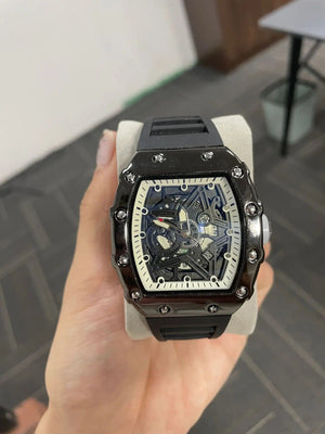 Planet Gates orange UTHAI Watch For Men sporty Domineering Trendy Waterproof Barrel Shaped Man Original Wristewatch Male Quartz Clock Watches Gift