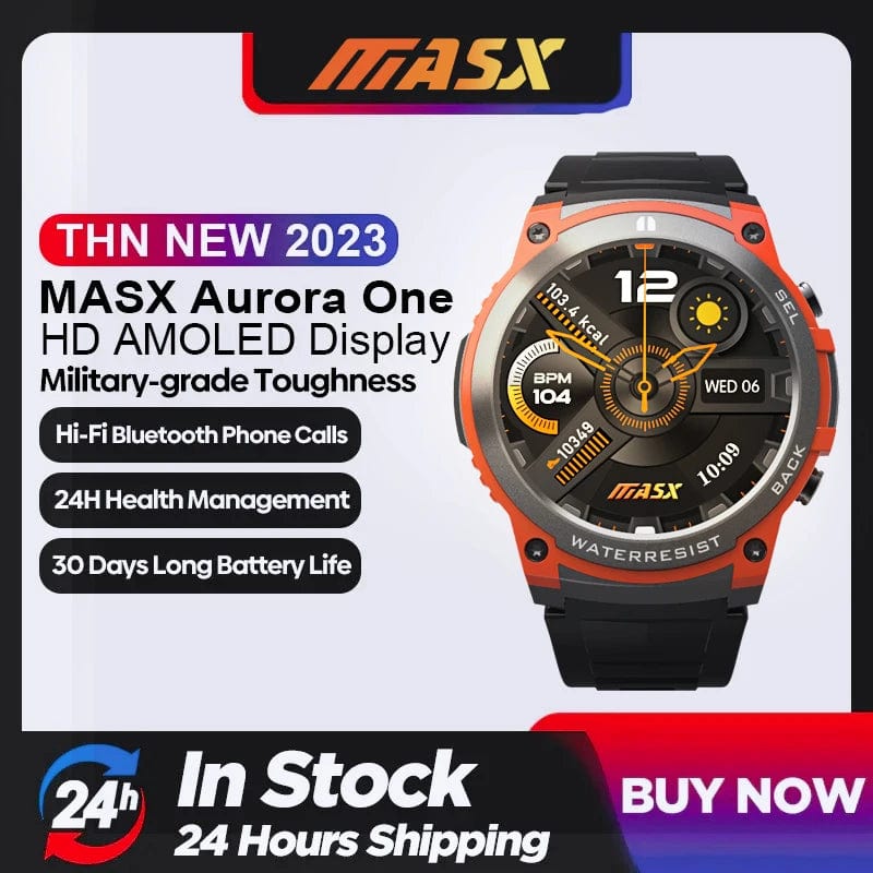 Planet Gates Orange / uzbekistan MASX Aurora one smart watch 1.43'' AMOLED Display 400mAH bluetooth call Military-grade Toughness 5ATM Waterproof Sport watch
