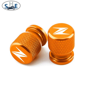 Planet Gates Orange With "Z" For KAWASAKI Z400 Z900 Z800 Z750 Z1000 Z650 Z300 Z1000SX ZX10R ZX6R Motorcycle Wheel Tire Parts Valve Stem Caps Cover