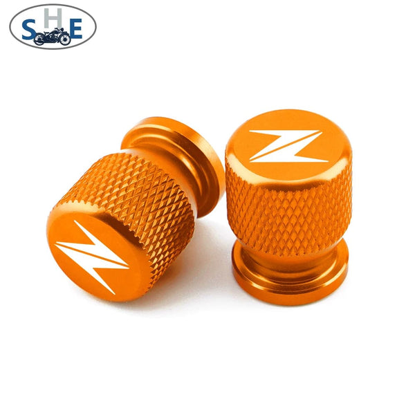 Planet Gates Orange With "Z" For KAWASAKI Z400 Z900 Z800 Z750 Z1000 Z650 Z300 Z1000SX ZX10R ZX6R Motorcycle Wheel Tire Parts Valve Stem Caps Cover