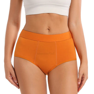 Planet Gates Orange / XXL(119-126CM) / CHINA | 1pc Menstrual Panties Women Abundant Flow Menstrual Period Panties High Waist Menstrual Cycle Absorbent Underwear Leak Proof Panties