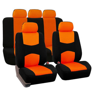 Planet Gates Orange Yellow Car Seat Cover For 5 Seats Universal Fit Seat Covers For SUV Interior Accessories Car Seat Protector For Cars Trucks And SUV