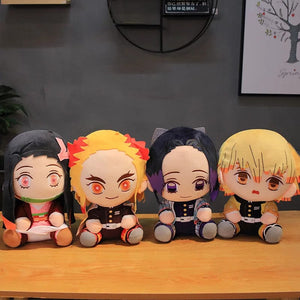 Planet Gates Orchid 20cm Demon Slayer Plush Doll Tanjirou Nezuko Zenitsu Anime Movie Stuffed Toy Kimetsu No Yaiba Game Plushie Figure Kids Gift