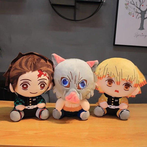 Planet Gates Orchid 20cm Demon Slayer Plush Doll Tanjirou Nezuko Zenitsu Anime Movie Stuffed Toy Kimetsu No Yaiba Game Plushie Figure Kids Gift