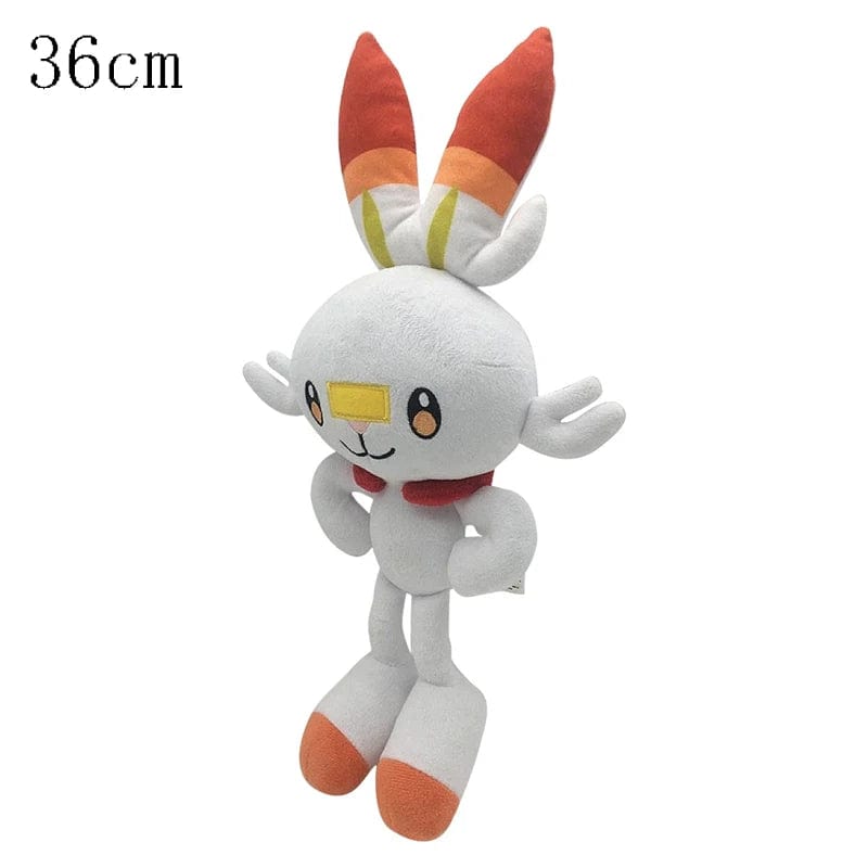 Planet Gates ordinary HQ Scorbunny Plush Toy Sword and Shield Pokemon Peluche Stuffed Doll Cartoon Bunny Rabbit Christmas Gift