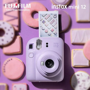 Planet Gates Origin Fujifilm Instax Mini 12 Instant Camera Pink/Blue/Gray/White/Purple with Instax Mini Film Photo Paper