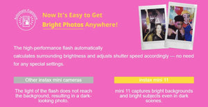 Planet Gates Origin Fujifilm Instax Mini 12 Instant Camera Pink/Blue/Gray/White/Purple with Instax Mini Film Photo Paper