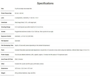 Planet Gates Origin Fujifilm Instax Mini 12 Instant Camera Pink/Blue/Gray/White/Purple with Instax Mini Film Photo Paper