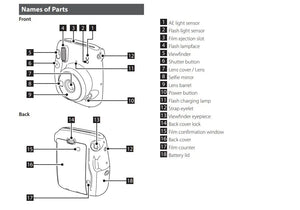 Planet Gates Origin Fujifilm Instax Mini 12 Instant Camera Pink/Blue/Gray/White/Purple with Instax Mini Film Photo Paper