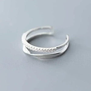 Planet Gates Original 925 Sterling Silver Double LInes Rings For Women  Wedding Engagement Silver Women's Vintage Ring Fine Jewelry