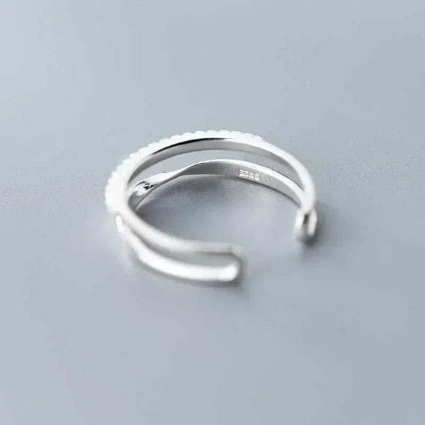 Planet Gates Original 925 Sterling Silver Double LInes Rings For Women  Wedding Engagement Silver Women's Vintage Ring Fine Jewelry