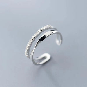 Planet Gates Original 925 Sterling Silver Double LInes Rings For Women  Wedding Engagement Silver Women's Vintage Ring Fine Jewelry