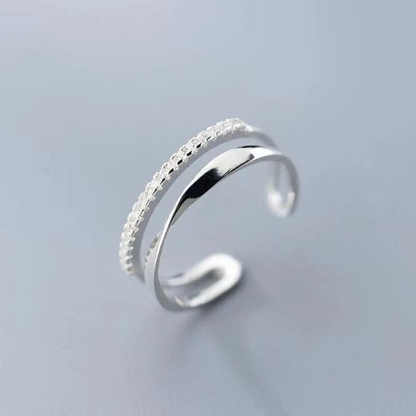 Planet Gates Original 925 Sterling Silver Double LInes Rings For Women  Wedding Engagement Silver Women's Vintage Ring Fine Jewelry