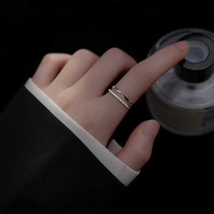 Planet Gates Original 925 Sterling Silver Double LInes Rings For Women  Wedding Engagement Silver Women's Vintage Ring Fine Jewelry