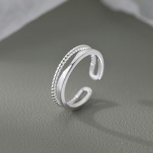 Planet Gates Original 925 Sterling Silver Double LInes Rings For Women  Wedding Engagement Silver Women's Vintage Ring Fine Jewelry