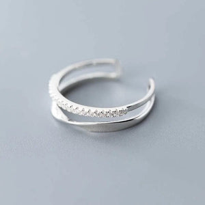 Planet Gates Original 925 Sterling Silver Double LInes Rings For Women  Wedding Engagement Silver Women's Vintage Ring Fine Jewelry