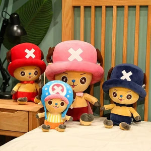 Planet Gates Original Full Size Anime One Piece Plush Figure Kawaii Luffy Chopper Plush Doll Soft Stuffed Toy kids Birthday Gift Xmas Gift