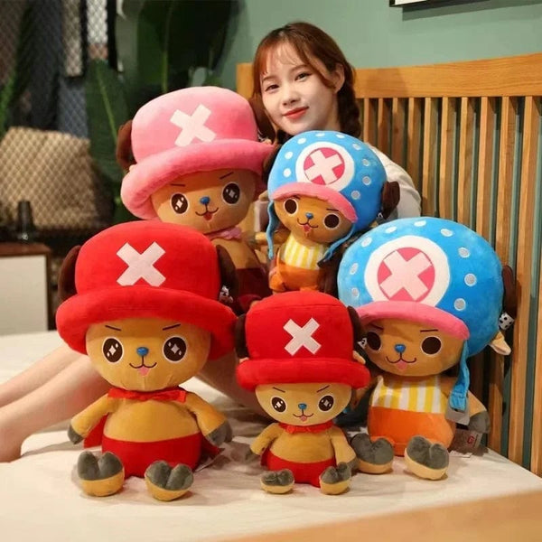 Planet Gates Original Full Size Anime One Piece Plush Figure Kawaii Luffy Chopper Plush Doll Soft Stuffed Toy kids Birthday Gift Xmas Gift