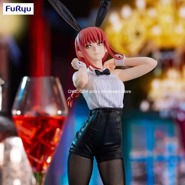Planet Gates Original Genuine FuRyu BiCute Bunnies Chainsaw Man 30cm Makima Bunny Girl Anime Figure Toys For Kid Wholesale QWIOOE