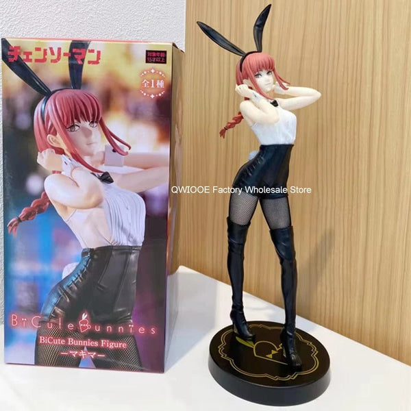 Planet Gates Original Genuine FuRyu BiCute Bunnies Chainsaw Man 30cm Makima Bunny Girl Anime Figure Toys For Kid Wholesale QWIOOE