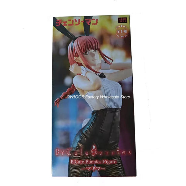 Planet Gates Original Genuine FuRyu BiCute Bunnies Chainsaw Man 30cm Makima Bunny Girl Anime Figure Toys For Kid Wholesale QWIOOE