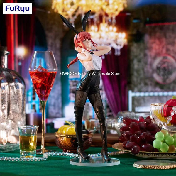 Planet Gates Original Genuine FuRyu BiCute Bunnies Chainsaw Man 30cm Makima Bunny Girl Anime Figure Toys For Kid Wholesale QWIOOE