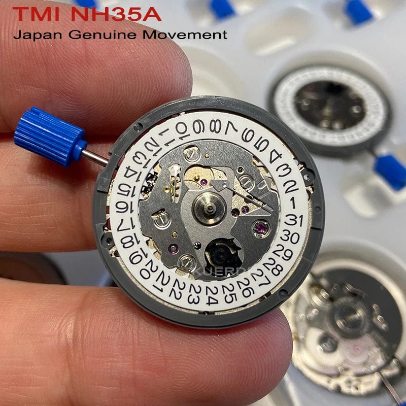 Planet Gates Original Japan NH35 NH35A 24 Jewelry High Accuracy Mechanical Automatic Movement White Day Date 3 o'clock Crown