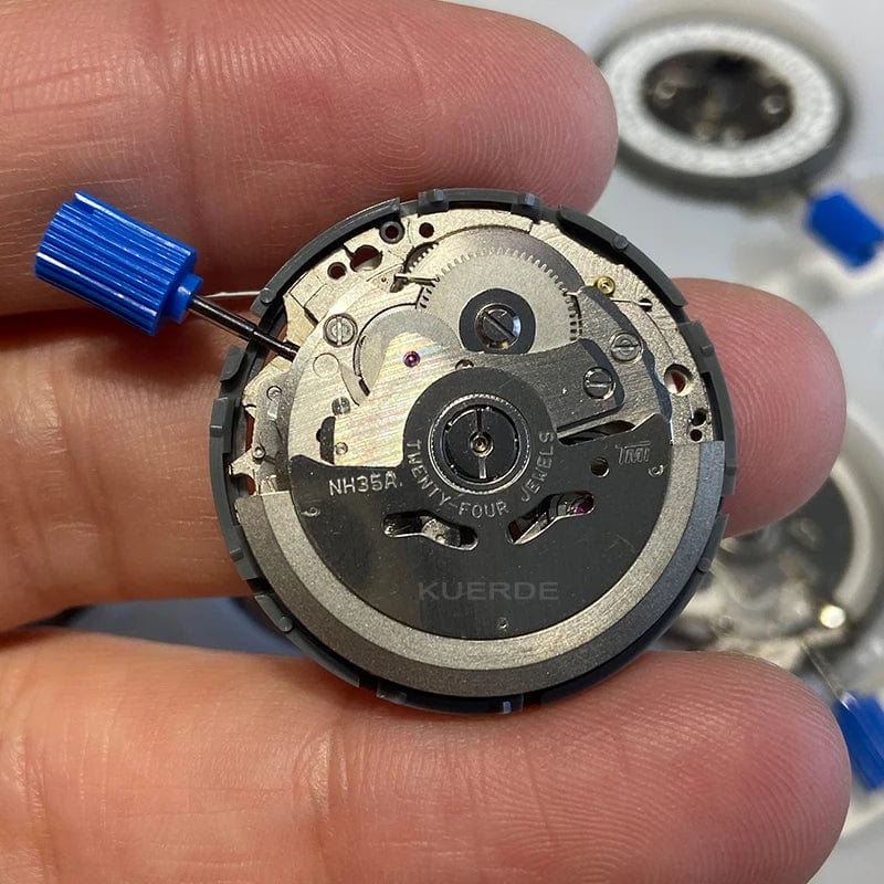 Planet Gates Original Japan NH35 NH35A 24 Jewelry High Accuracy Mechanical Automatic Movement White Day Date 3 o'clock Crown