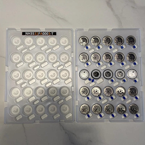 Planet Gates Original Japan NH35 NH35A 24 Jewelry High Accuracy Mechanical Automatic Movement White Day Date 3 o'clock Crown