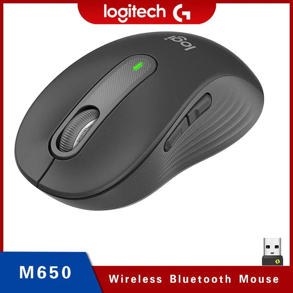 Planet Gates Original Logitech M650 Bluetooth Wireless Mouse Silent Clicks for PC/Mac/Multi-Device/Chromebook Office Laptop Sensor Technology